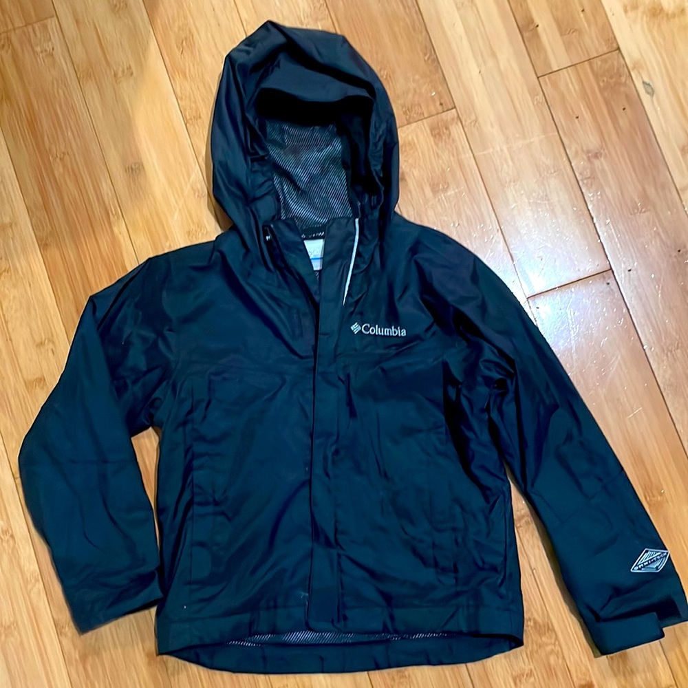 Columbia kids black raincoat rain jacket size XXS 4/5